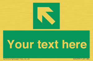 Custom Arrow Top Left Sign